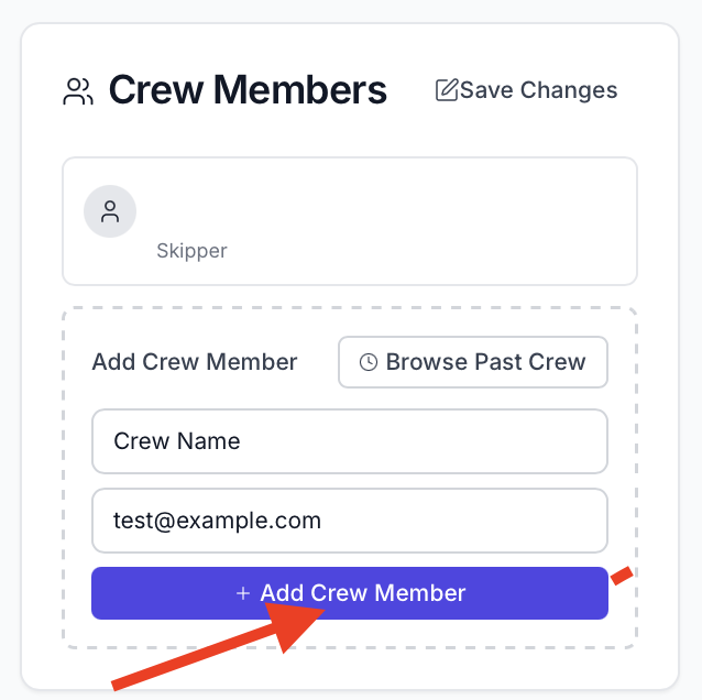 Add crew member button