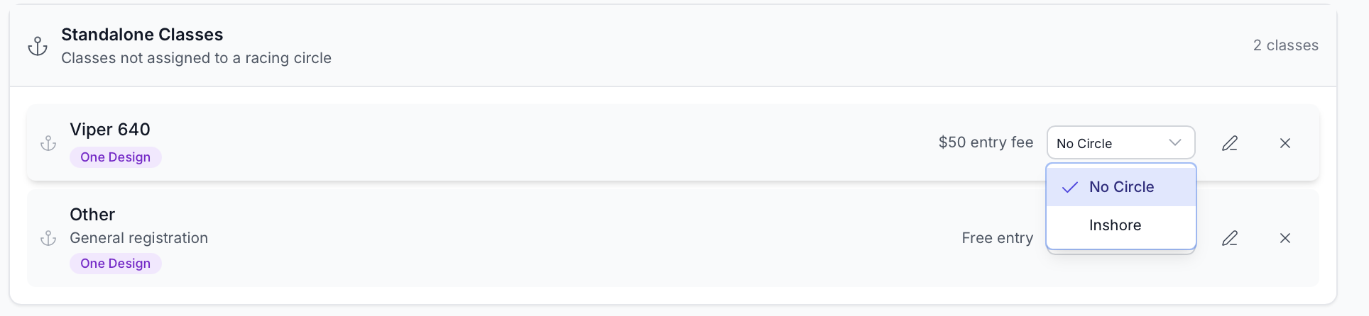 Managing fleets and circles after event creation